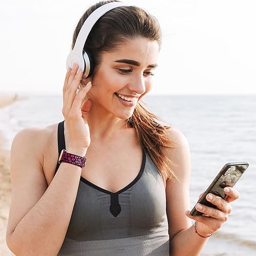 Miniatura 7 de CreateGreat Paquete de 3 correas grabadas de leopardo compatibles con Apple Watch Band de 1.614 in 1.575 in 1.496 in 1.929 in 1.772 in 1.732 in