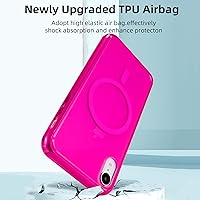 Vista 4 de Funda magnética translúcida para iPhone XR con carga inalámbrica MagSafe anti-amarilla, antihuellas, a prueba de golpes, funda protectora