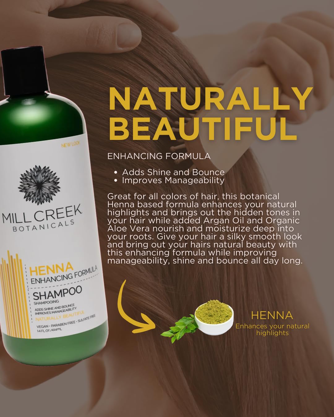 Amazon.com: Mill Creek Henna Shampoo(Natural & Organic) - 14 fl
