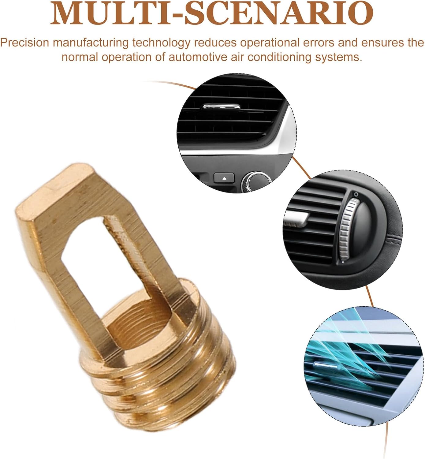 Наперстковый клапан из сплава 30шт Решение для замены датчика коллектора шланга для автомобильной системы кондиционирования Долговечность Быстрое подключение Эффективность Комплект для технического обслуживания автомобильного кондиционера Проект ремонта и установки датчика коллектора золотого шланга, фото 3
