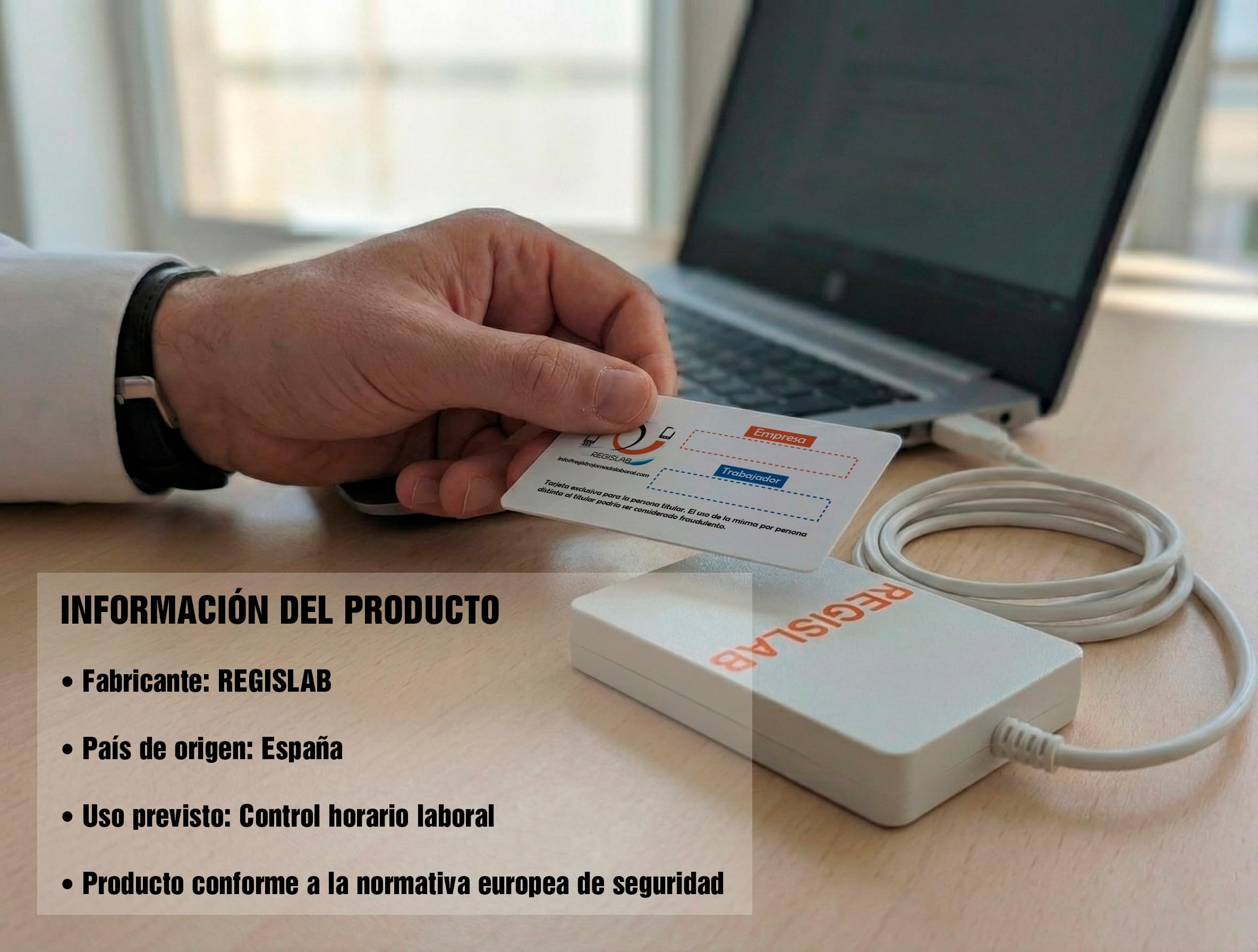 Kit de Registro de Jornada Laboral para PC con Licencia Anual y 10 Tarjetas de Empleados – Sistema de Control Horario y Fichaje para Empresas