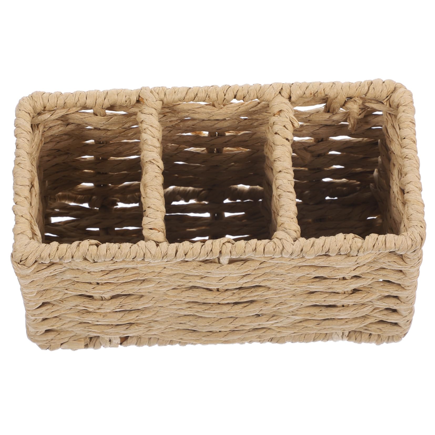 Cabilock Cesta de Almacenamiento divisoria cestas almacenaje Cesta almacenaje Soporte para Palillos Soporte para brochas de Maquillaje mostrada Cubiertos Porta Cuchara Tenedor