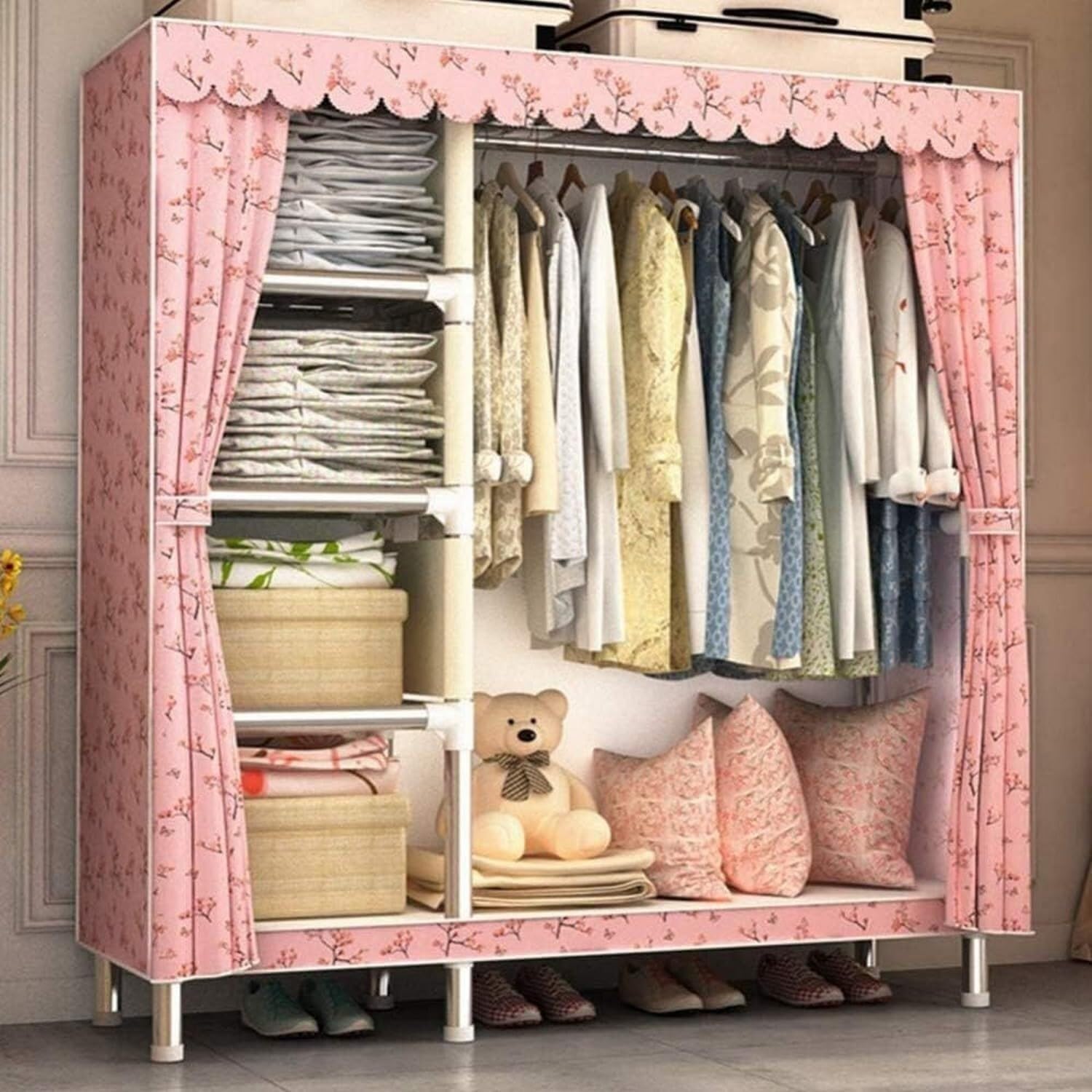 Armarios de tela perfectos para el almacenamiento portátil en tu dormitorio 1