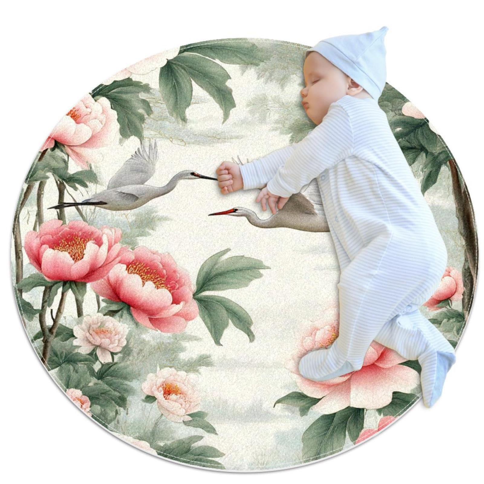 Tapis de salle de bain héron rose pour décoration de canapé et chambre enfant