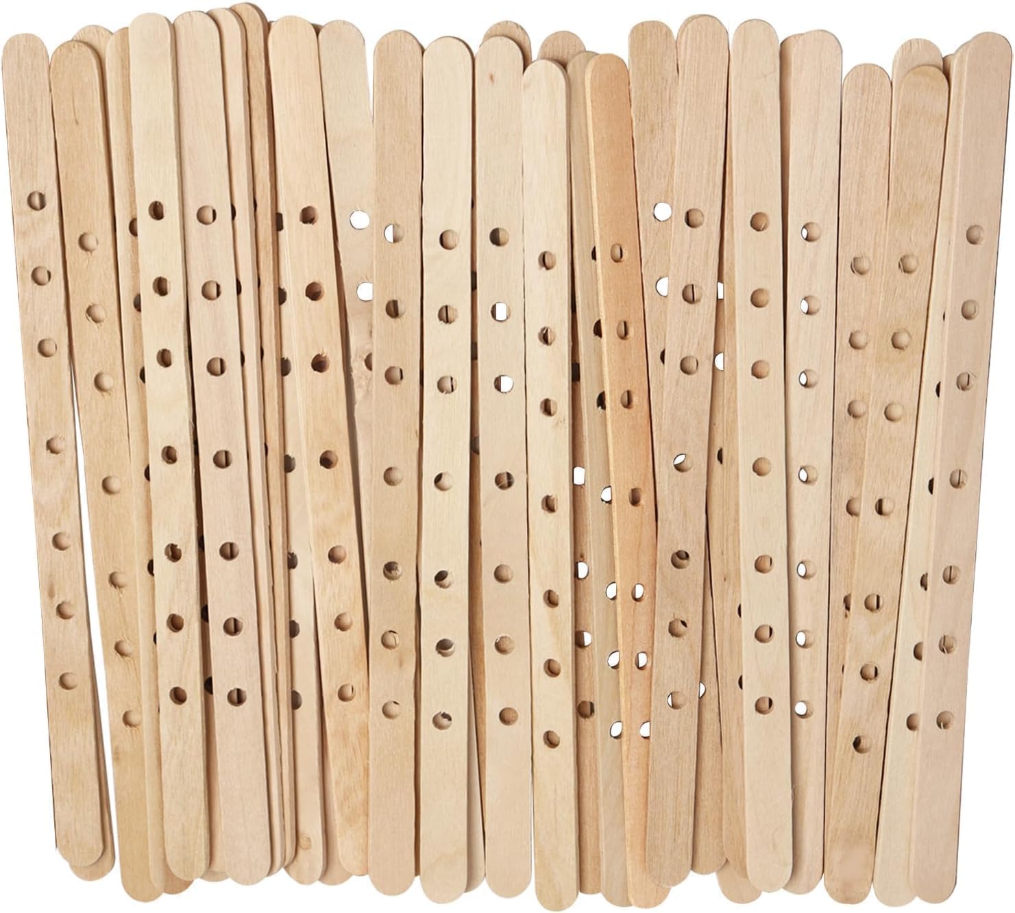 50Pcs Wooden Candle Wick Holders Candle Wick Bars Wicks Centering Device Wick Holders for Candle Making, Large, Multiwick Candles Arts Crafts Candle Making Wicks Candle Making