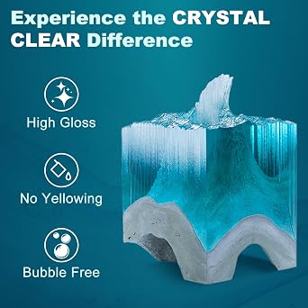 LET'S RESIN EPOXY RESIN 51OZ Deep Pour Epoxy Resin for 2-4 inch Pour | Bubble Free, Low Odor,2:1mix ratio, Low Viscosity Casting Resin for River Table,Wood,Flower Preservation, Art Crafts