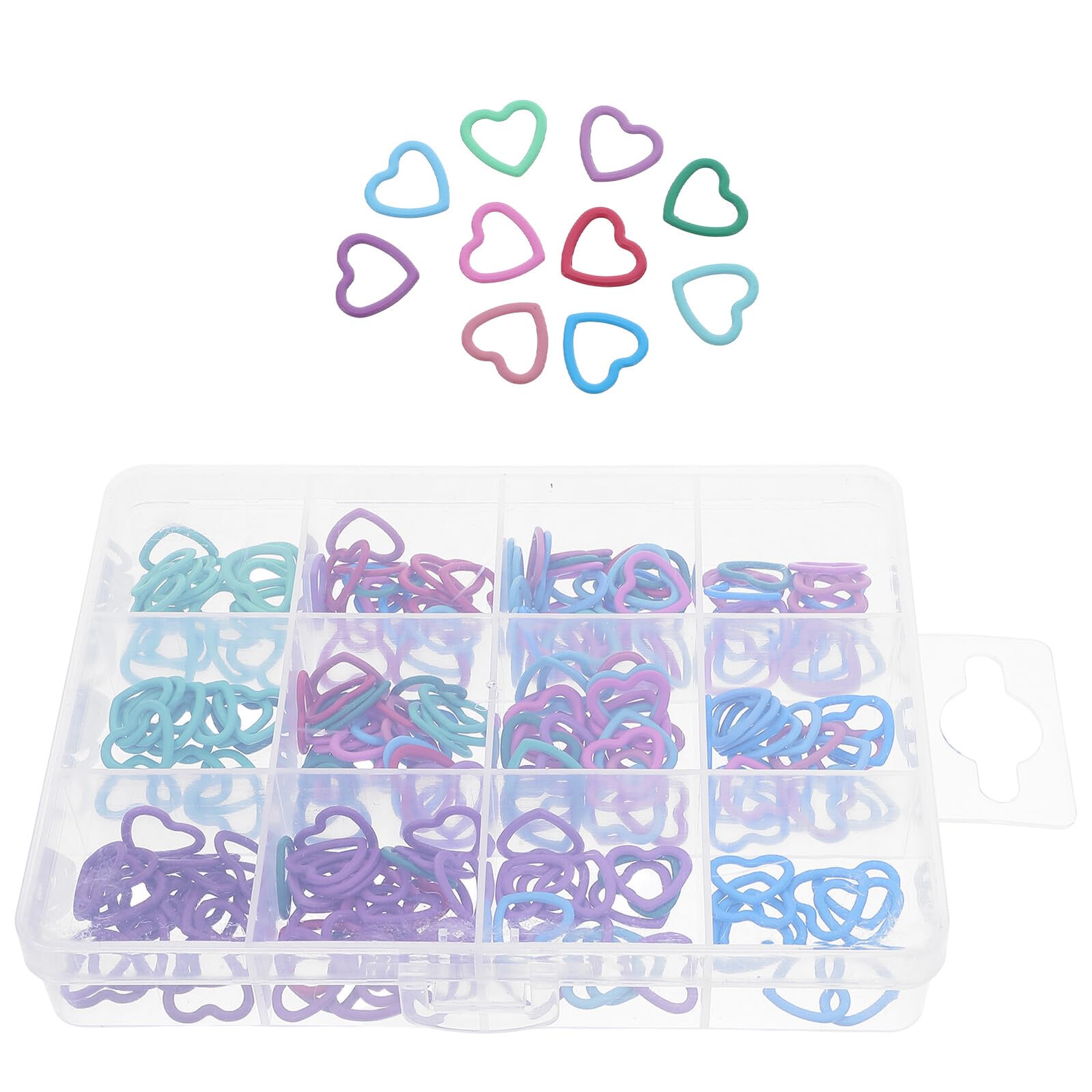 GARVALON 240 piezas Marcadores de Punto Metálicos con Diseño de Corazón Duraderos y Fáciles de Usar para Ganchillo y DIY Ligeros y Portátiles para Proyectos de Manualidades