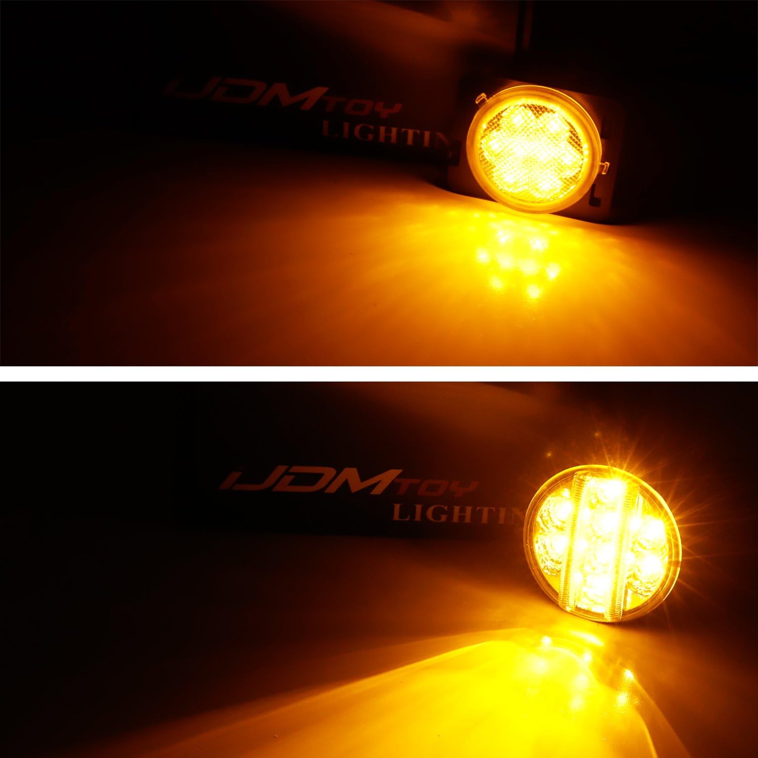 iJDMTOY Smoked Lens LED Daylight DRL/Turn Signal Lamps w/Fender Flare LED Side Markers Combo Kit Compatible with Jeep 2007-2017 Wrangler JK