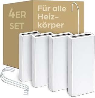 Luftbefeuchter Heizkörper aus Keramik - 4er Set mit Flexiblem Aufhängehaken - Optimale Luftfeuchtigkeit - Energiesparend - Effektive Feuchtigkeitsverteilung