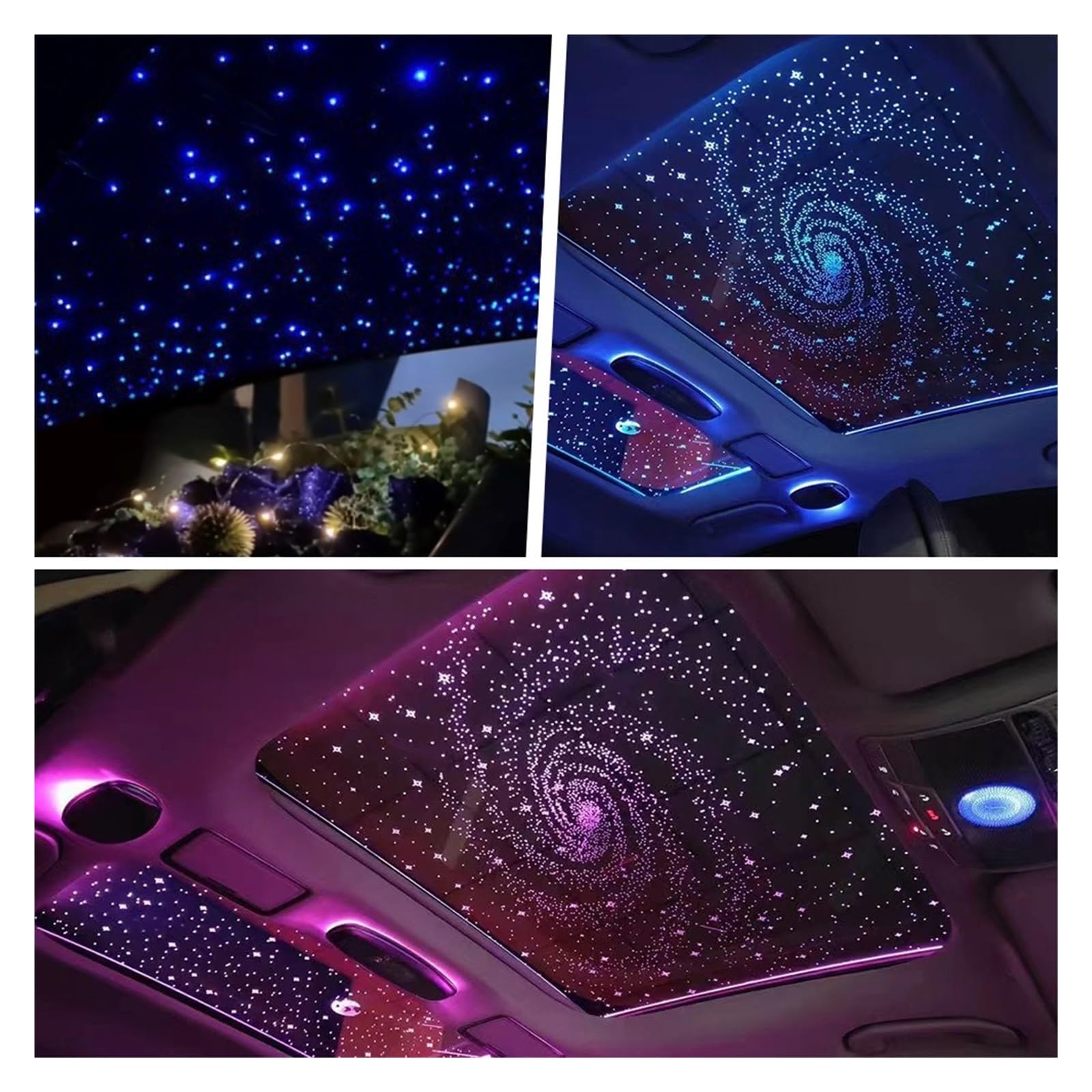 Oświetlenie wnętrza samochodu LED, Dotykowy zdalnego sterowania 16W RGB Światłowodowy silnik z światłowodowym kablem optycznym do dekoracji sypialni w oświetleniu samochodowym Światła nastrojowe w sam
