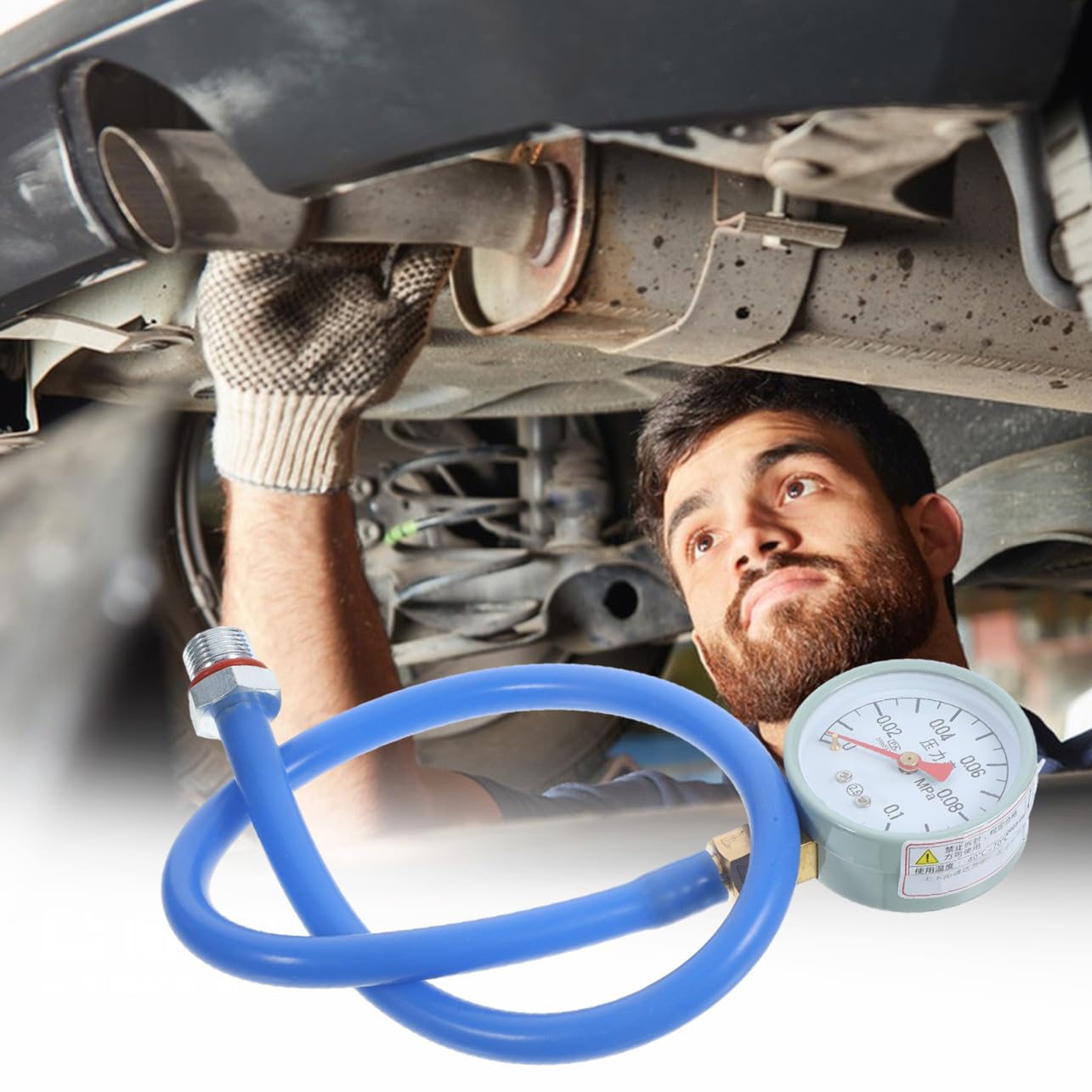 1pc Back Pressure Detection Table Durable Catalytic Plugging Tester for Automotive Use Lightweight Pressure Gauge for Intake Manifold and Testing