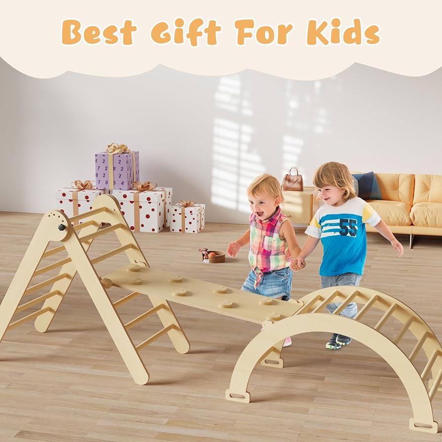 Amazon.com: 5 in 1 Extra Large Pikler Triangle Set, Indoor