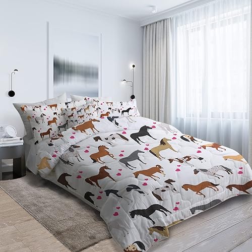 Miniatura 7 de Juego de cama individual de 8 piezas con edredón y sábanas en una bolsa para niños y niñas en una bolsa - Linda ropa de cama de animales de granja