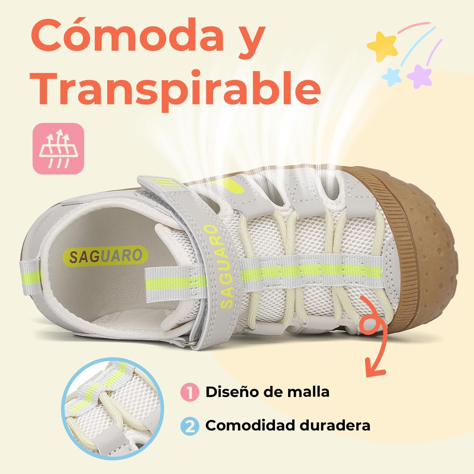 SAGUARO Sandalias Niña de Verano para Trekking y Senderismo,Talla 25-38