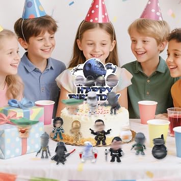 Pack of 15 Stars Cake Decoration Birthday Figures Cake Decoration Cartoon Cake Decoration Children's Birthday Cake Figures Set Birthday Decoration for Children