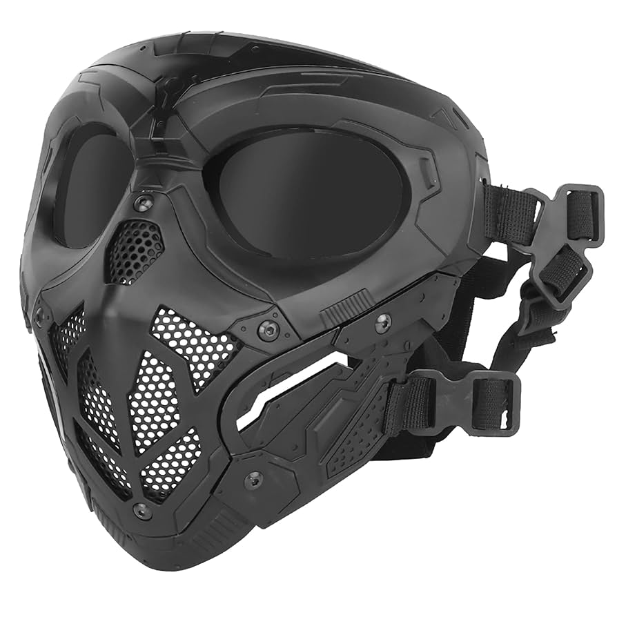 Masque Airsoft Squelette Pleine Face - Protection Tactique Pour Paintball, CS Et Cosplay