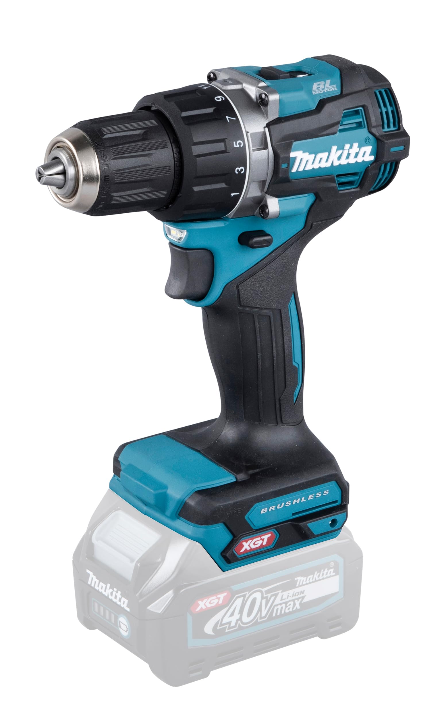 makita DF002GZ - Taladro atornillador (40 V, máx. (sin batería, sin cargador) Azul Petróleo