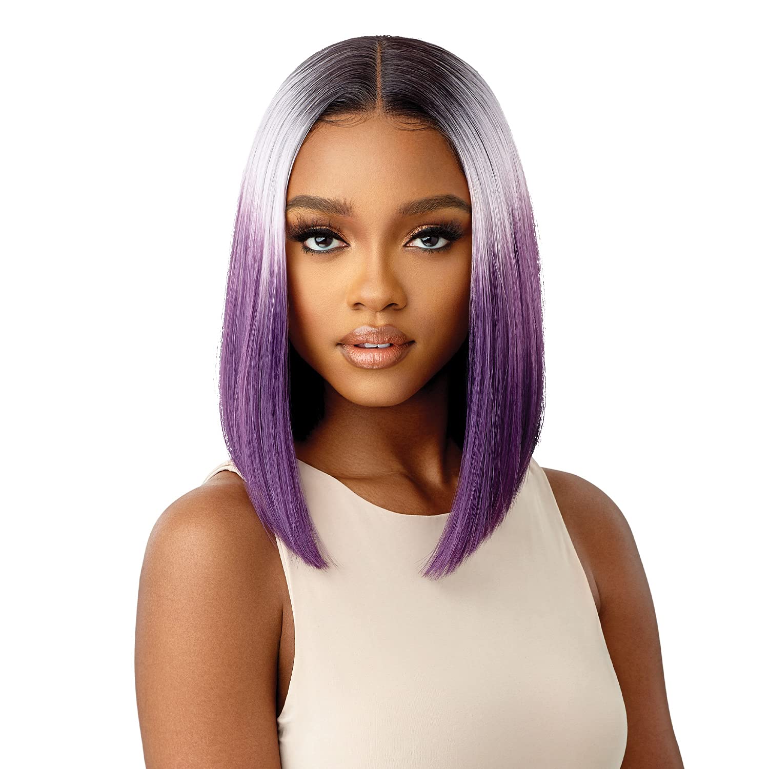 Outre Lace Wigs Lace Front Color Bomb Heat Resistant Fiber High Tex JELISSE (DRBLULAGME)