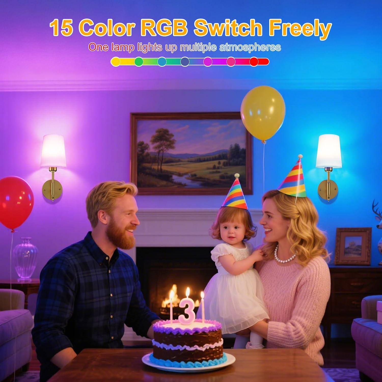 10000mAh Battery Operated Wall Sconces Set of Two, Wireless Wall Sconce with Rechargeable Bulbs and Remote, Dimmable,Gold Sconces Wall Decor Bedroom Living Room Hallway