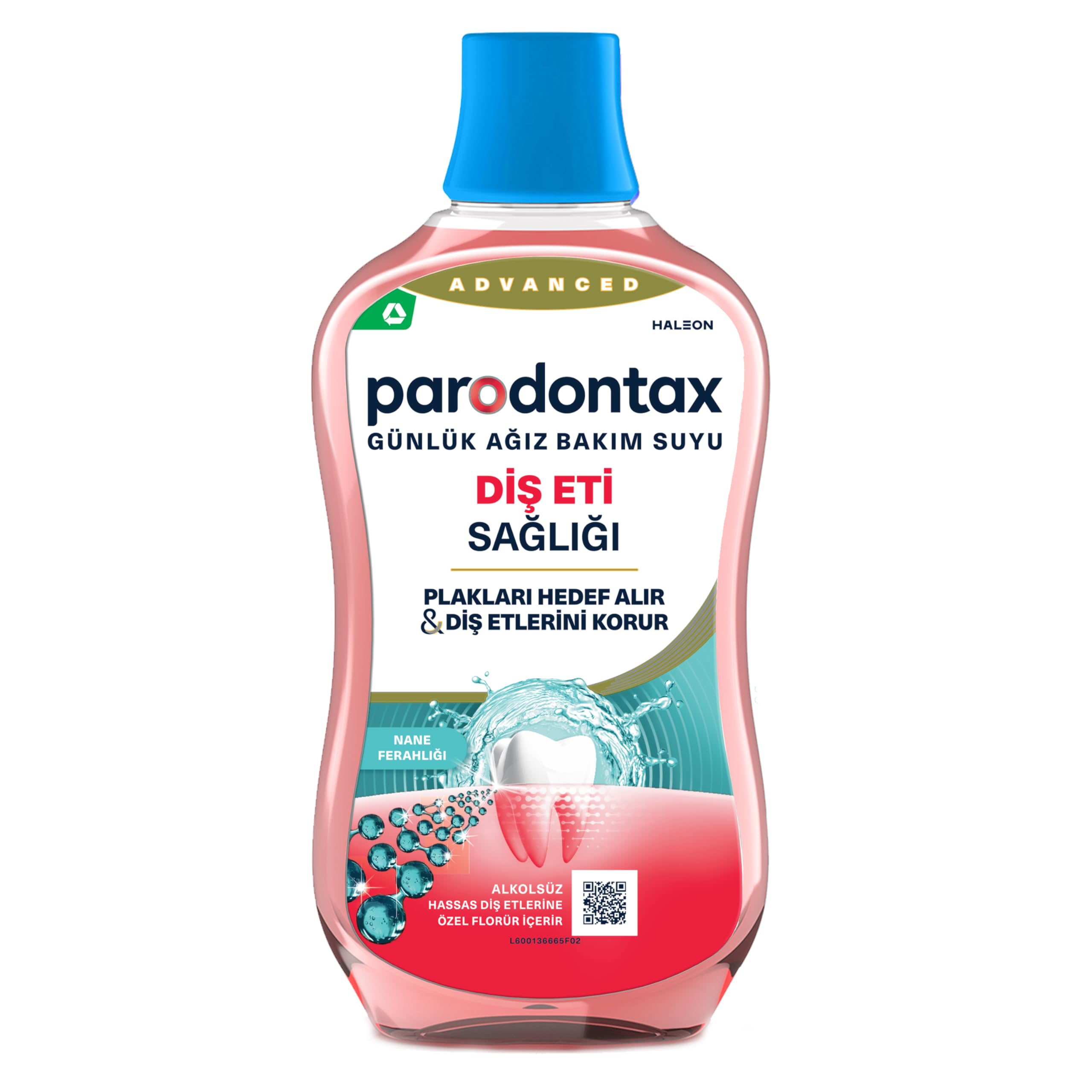 Parodontax Nane Ferahlığı Ağız Bakım Suyu 500 ml Alkolsüz