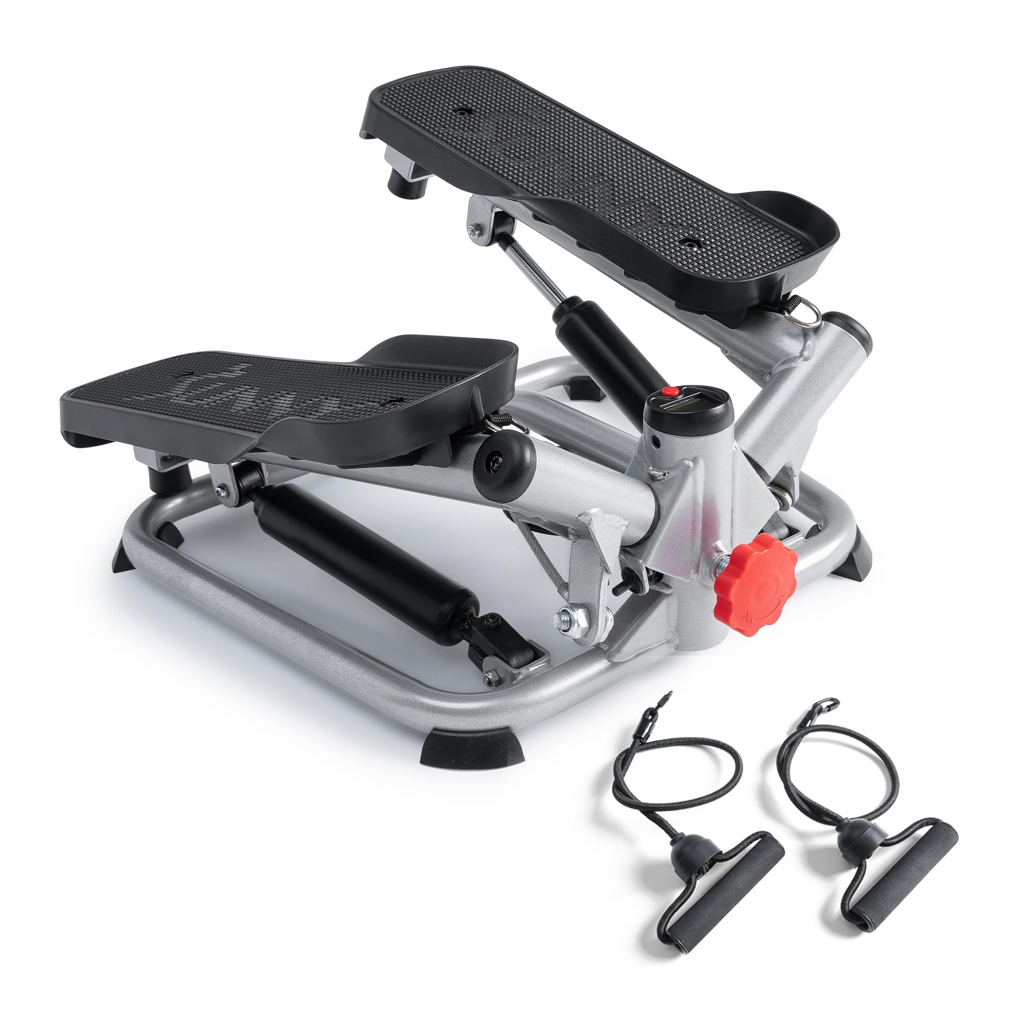 Sunny Health & Fitness Mini Stepper c/Bande Elastiche per Allenamento Casa
