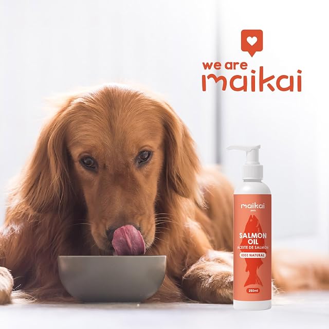 Foto 8 de 8 de MAIKAI Aceite de Salmón 100% Natural para Perros y Gatos 1L Rico en Omega 3 6 y 9 Refuerza Articulaciones…
