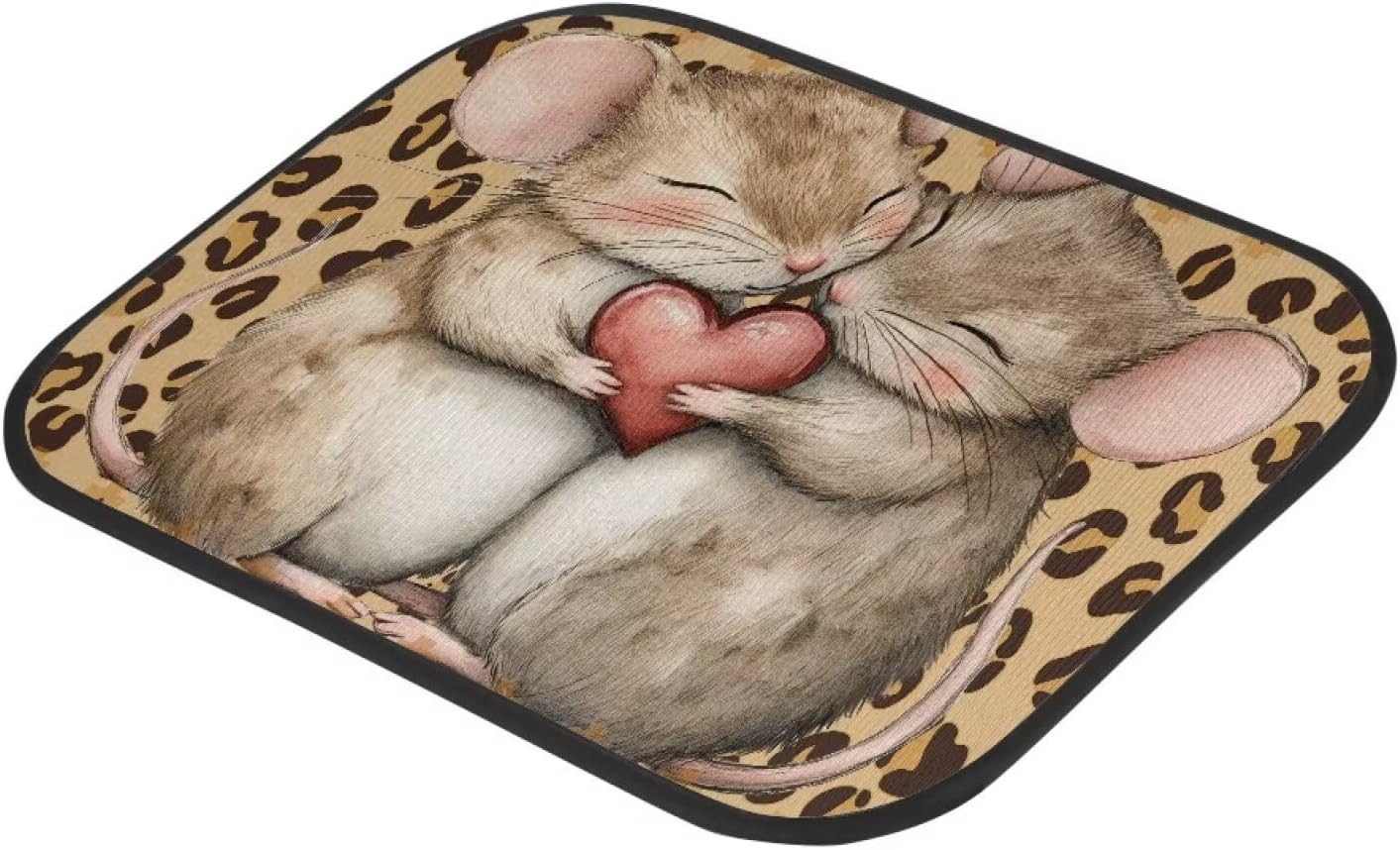 Amzbeauty Mice Tribal Print Upgrade Car Floor Mats Front Rear for Universal Fit in Cars, SUVs, and Trucks