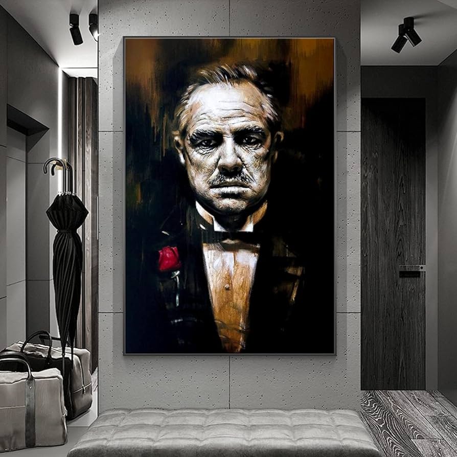 『The Godfather』P8 油彩画 人物画 アート The Godfather』P8 油彩画 人物画 アート The Godfather』P8