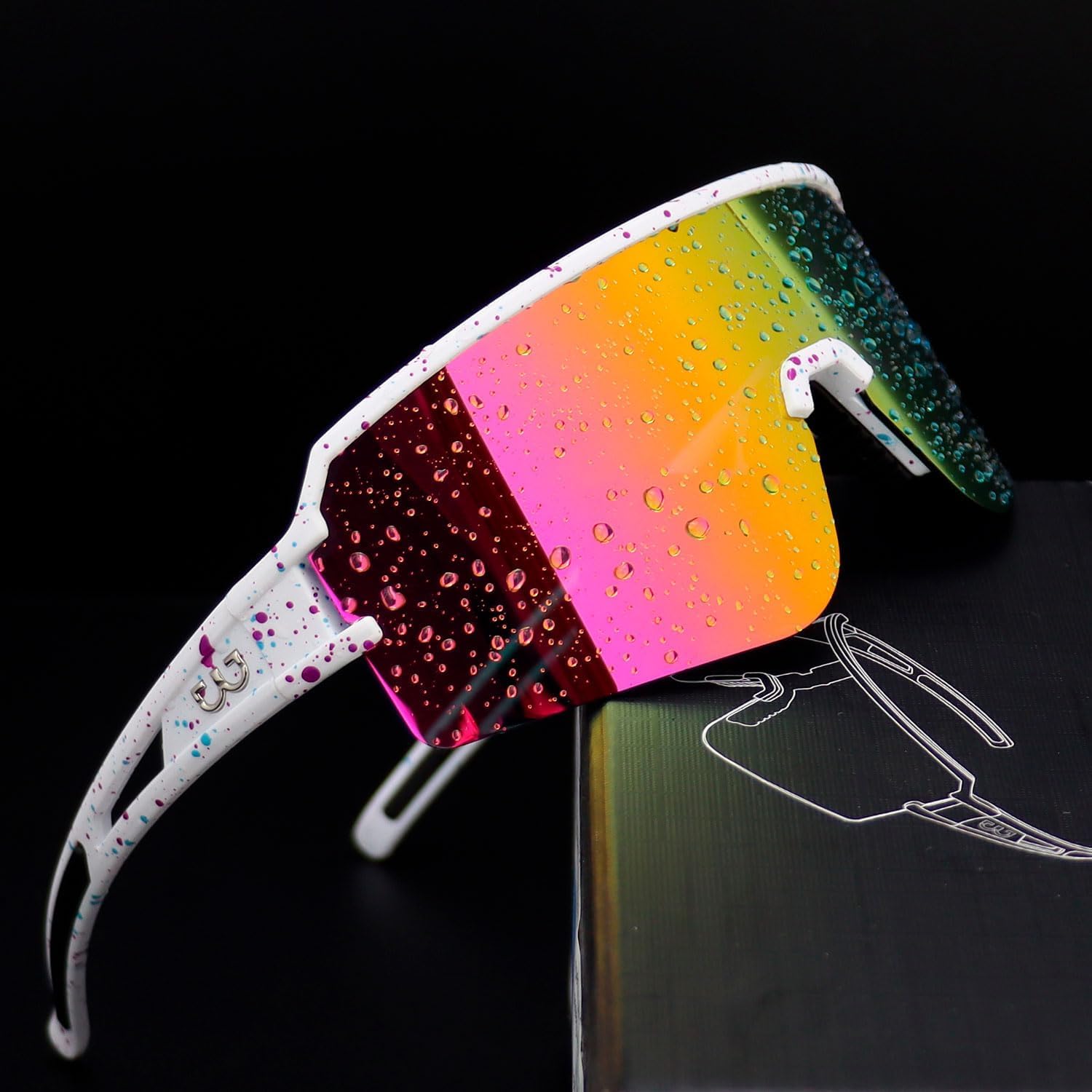 AVV Polarized cycling glasses sports sunglasses,UV400 Protection Fishing Driving running baseball sunglasses for men women