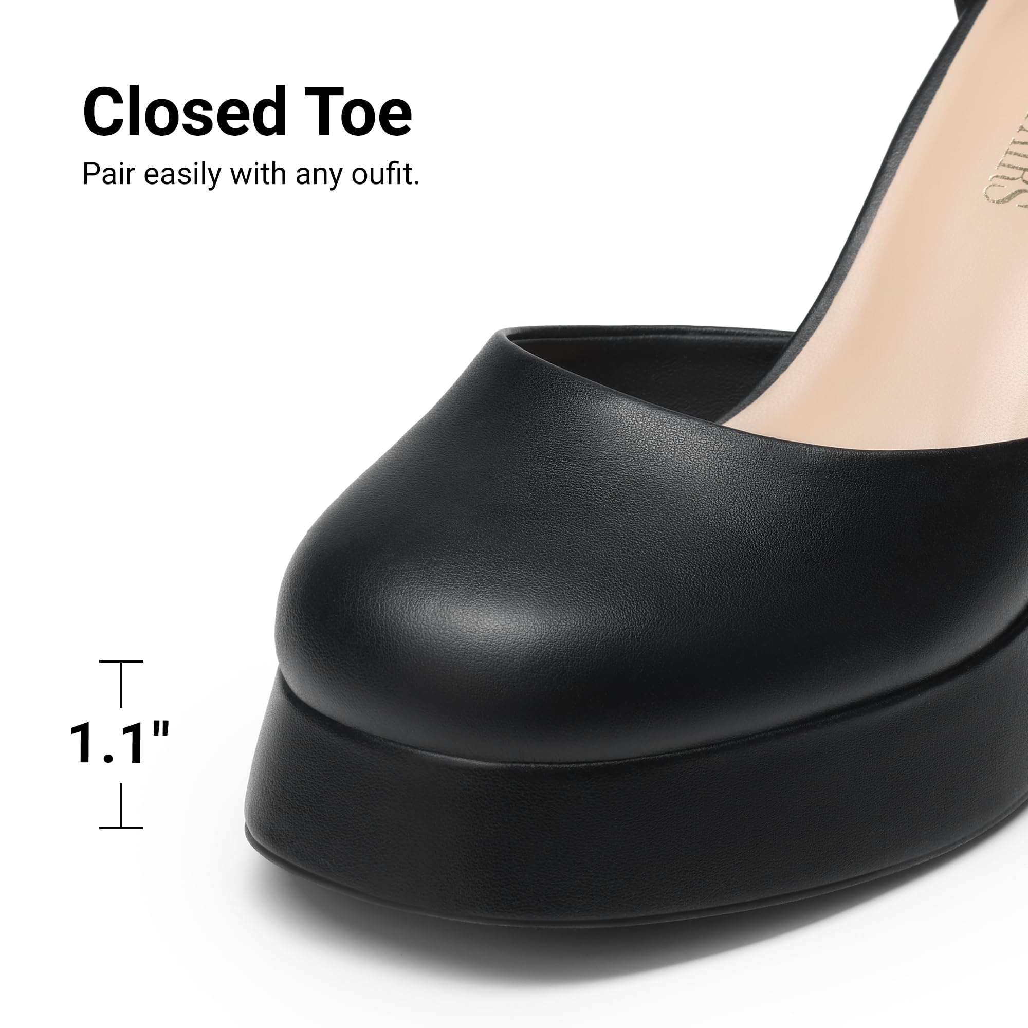 DREAM PAIRS Scarpe da Donna con Tacco a Blocco, Plateau, Tacco Alto, Cinturino alla Caviglia, Eleganti, da Sposa e Festa