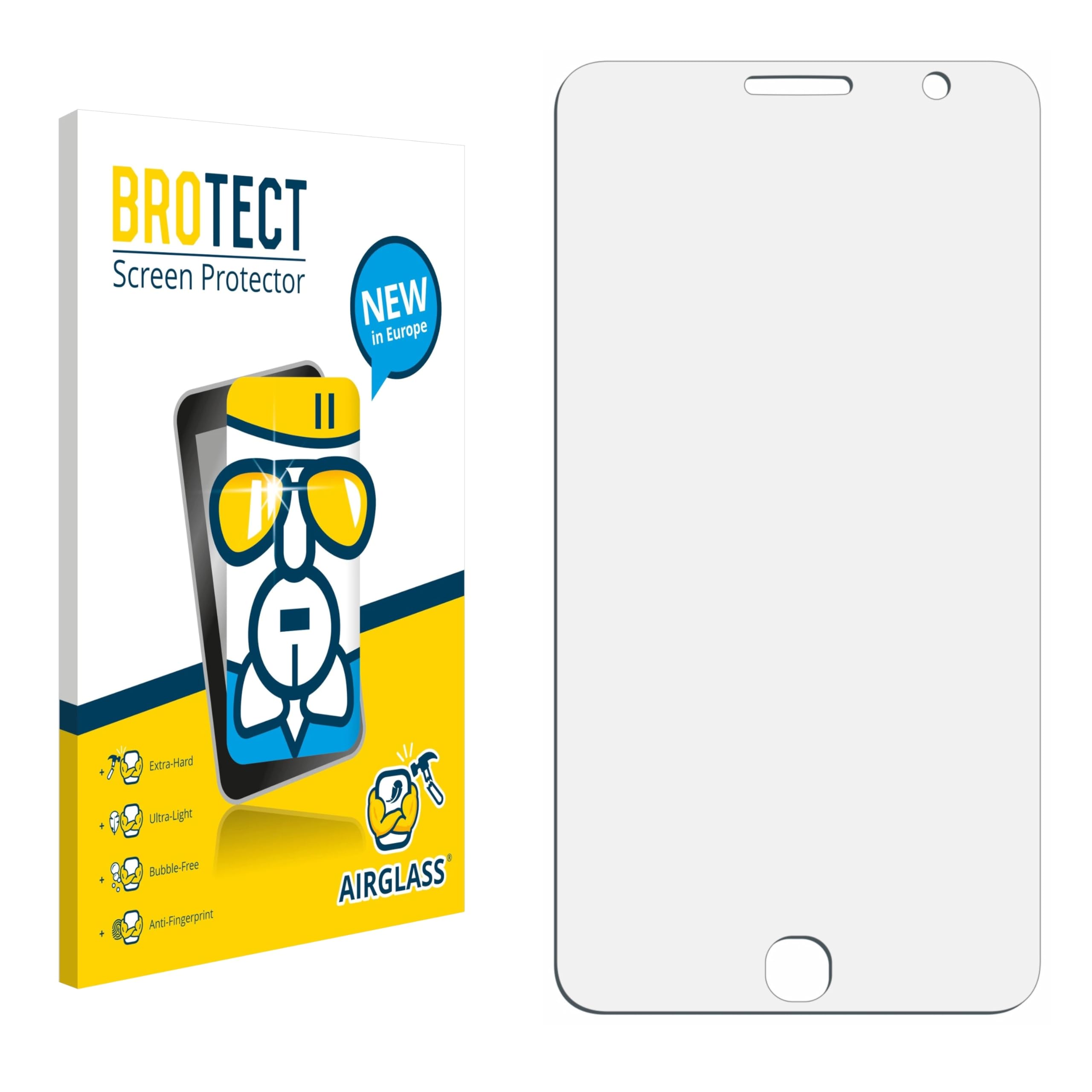 Bruni 2x Proteggi Schermo per Alcatel One Touch Idol 2S Pellicola Protettiva eBa