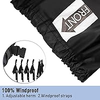 Vista 4 de NEVERLAND Funda para Barco Remolcable Impermeable de Servicio Pesado Grado Marino Lona de Poliéster se Adapta a Forma en V/Casco en V y Tri-Casco