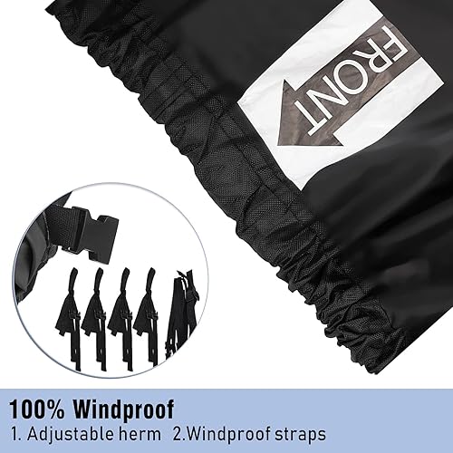 Miniatura 4 de NEVERLAND Funda impermeable para lancha remolcada, resistente al agua, lona de poliéster de grado marino, se adapta a forma de Vcasco V y tri-casco,