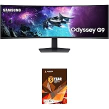 Samsung LS49CG954ENXZA 49 Inch Odyssey G9 DQHD Curved Gaming Monitor with 5 Year Amber Protection Plan 2024