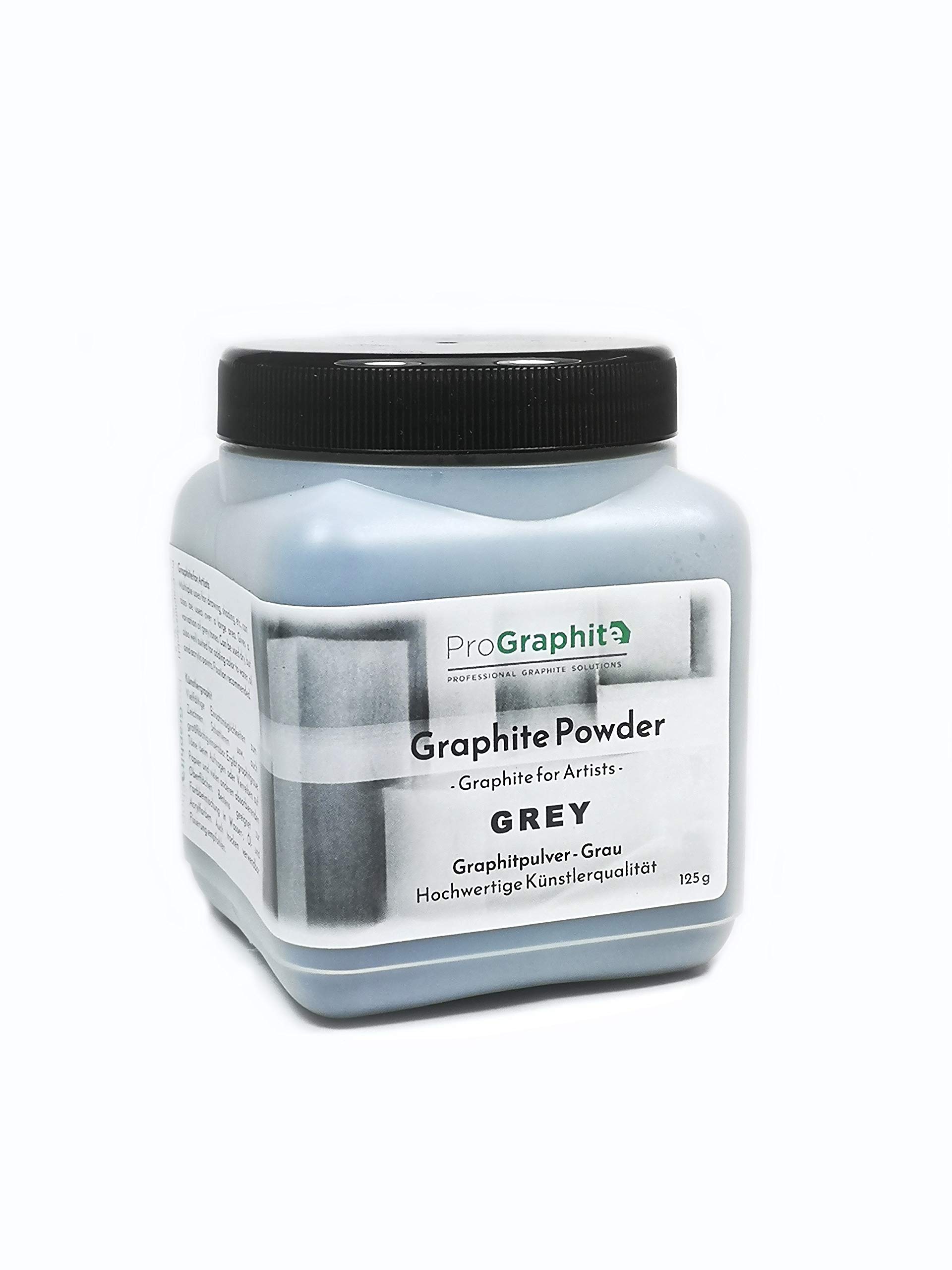 ProGraphite d'artiste I 125 g I Gris I Graphite naturel I Poudre d'artiste I Graphite naturel pour dessiner l'ombrage, etc. I Po