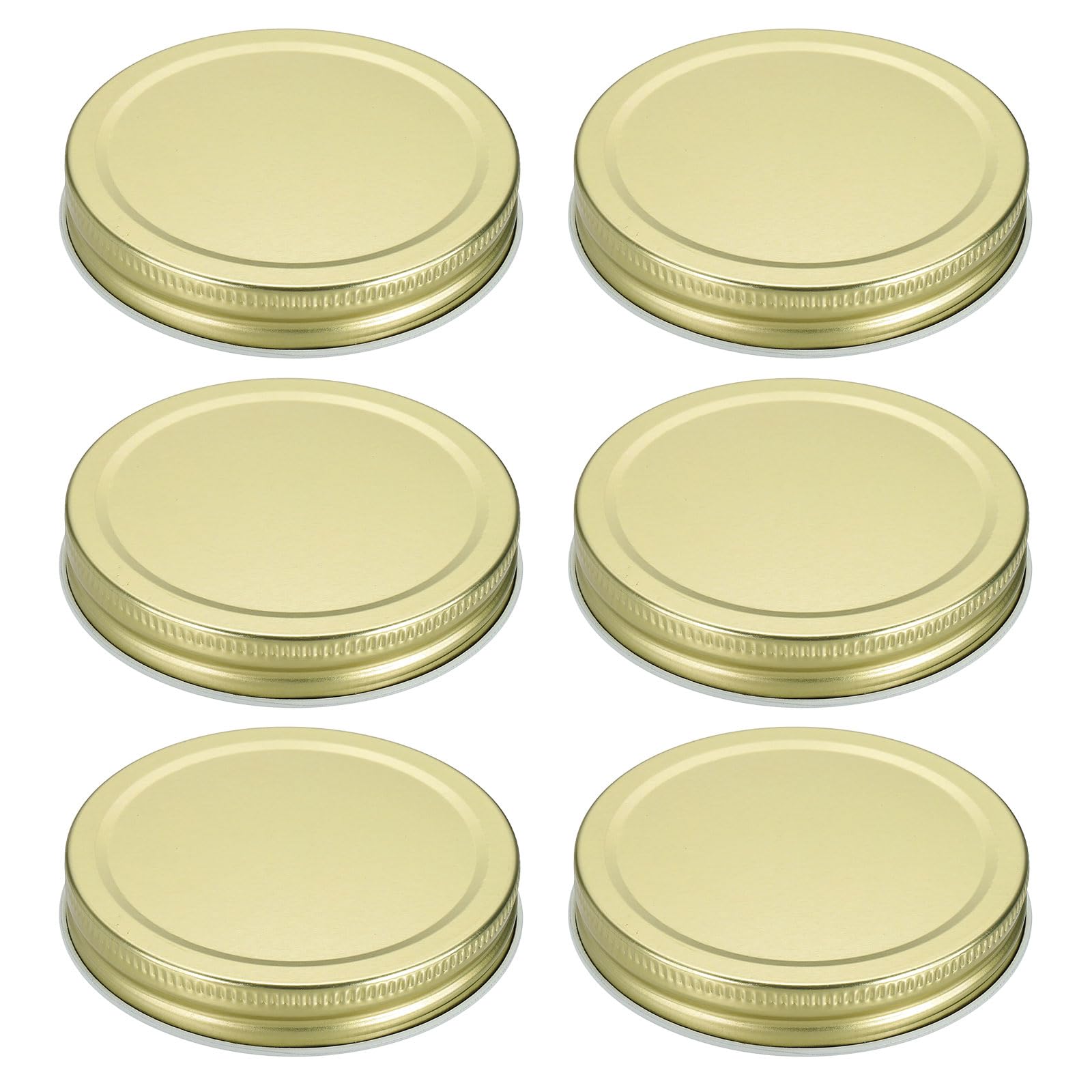 Couvercle bocal Mason standard en fer blanc doré avec anneau silicone anti-fuite