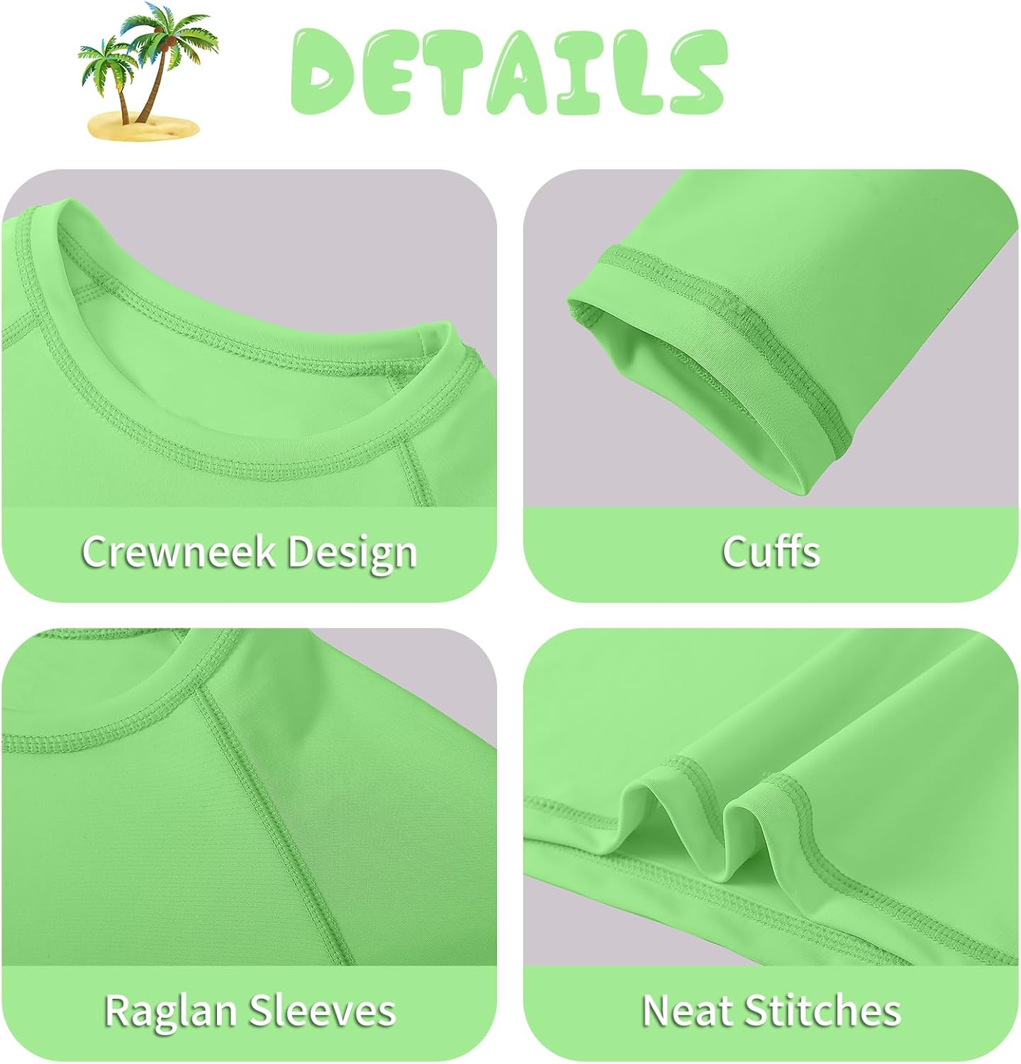 Girls UPF 50+ Rash Guard Neon Shirt Quick Dry Swim Shirts Long Sleeve UV Sun Protection Shirt for Kids Teens - Image 4