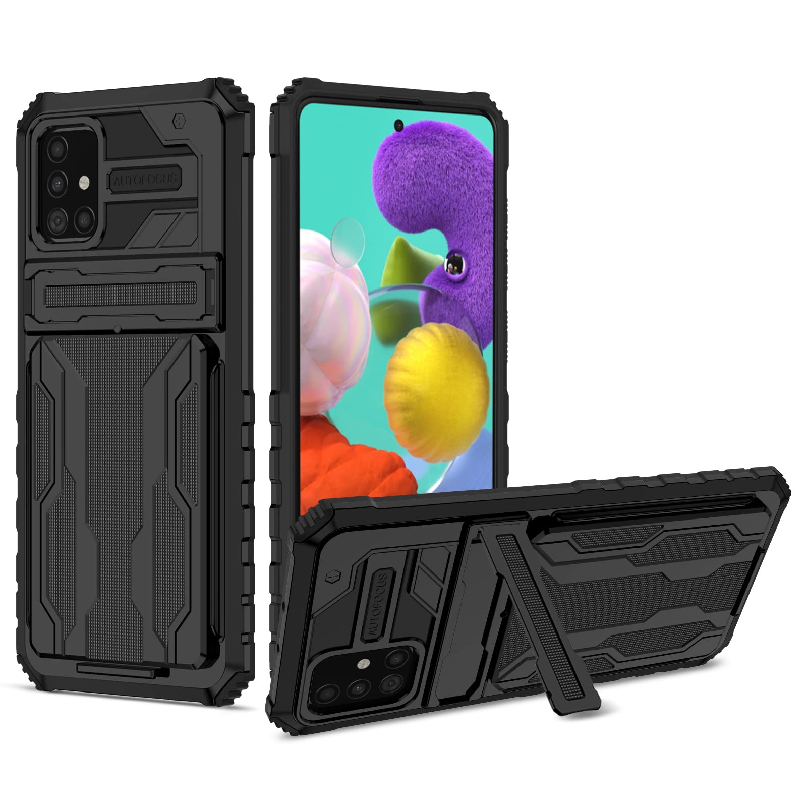 Bohefo Case for Galaxy A51 4G Case, Samsung A51/Galaxy A31 SM-A515U Case with Wallet Cover Detachable Card Holder, Built-in Kickstand Shockproof