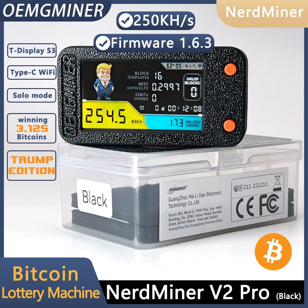 NerdMiner V2 Pro 250KH/s T-Display S3 Bitcoin Solo UK | Ubuy