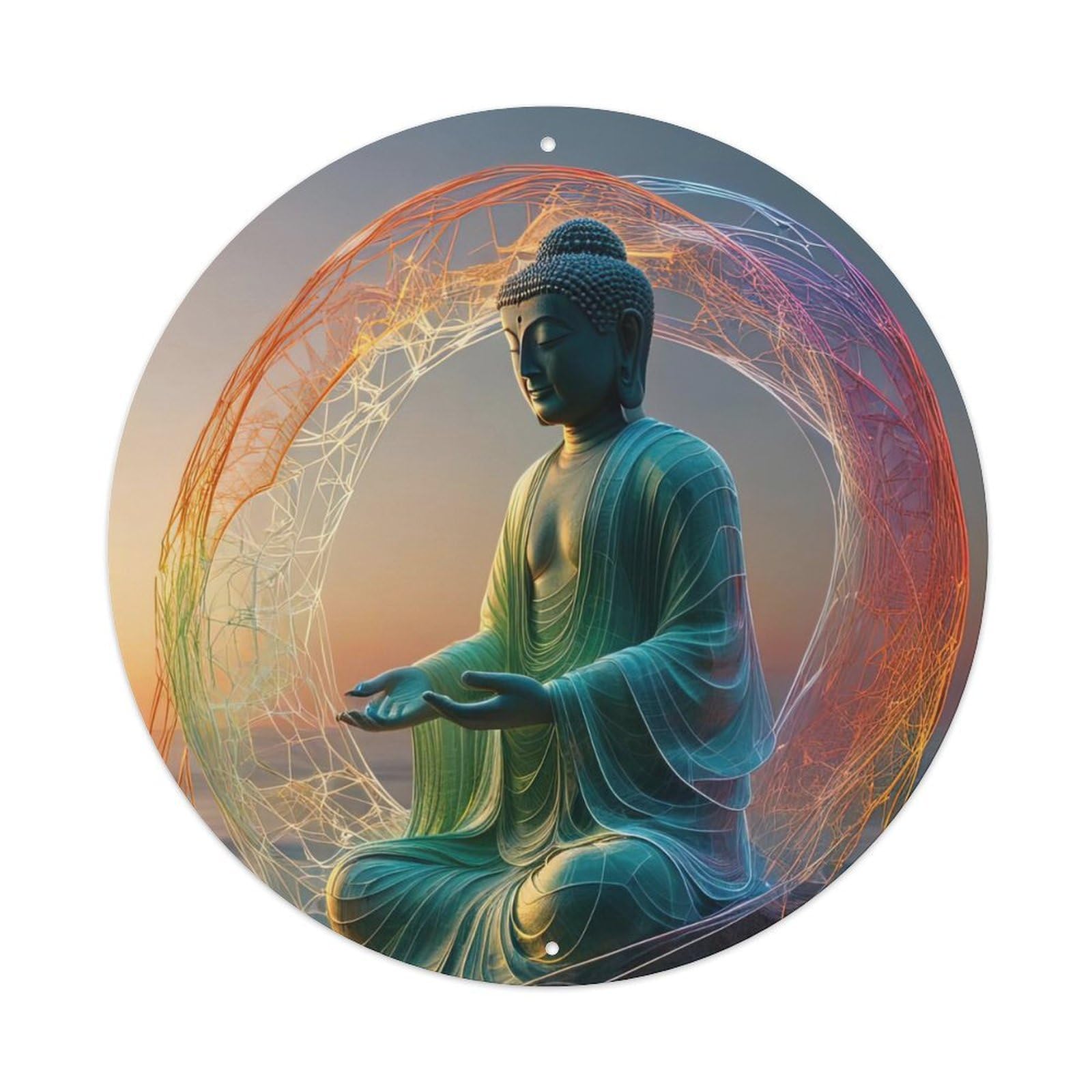 Buddhism Buddha by The River Metal Tin Sign