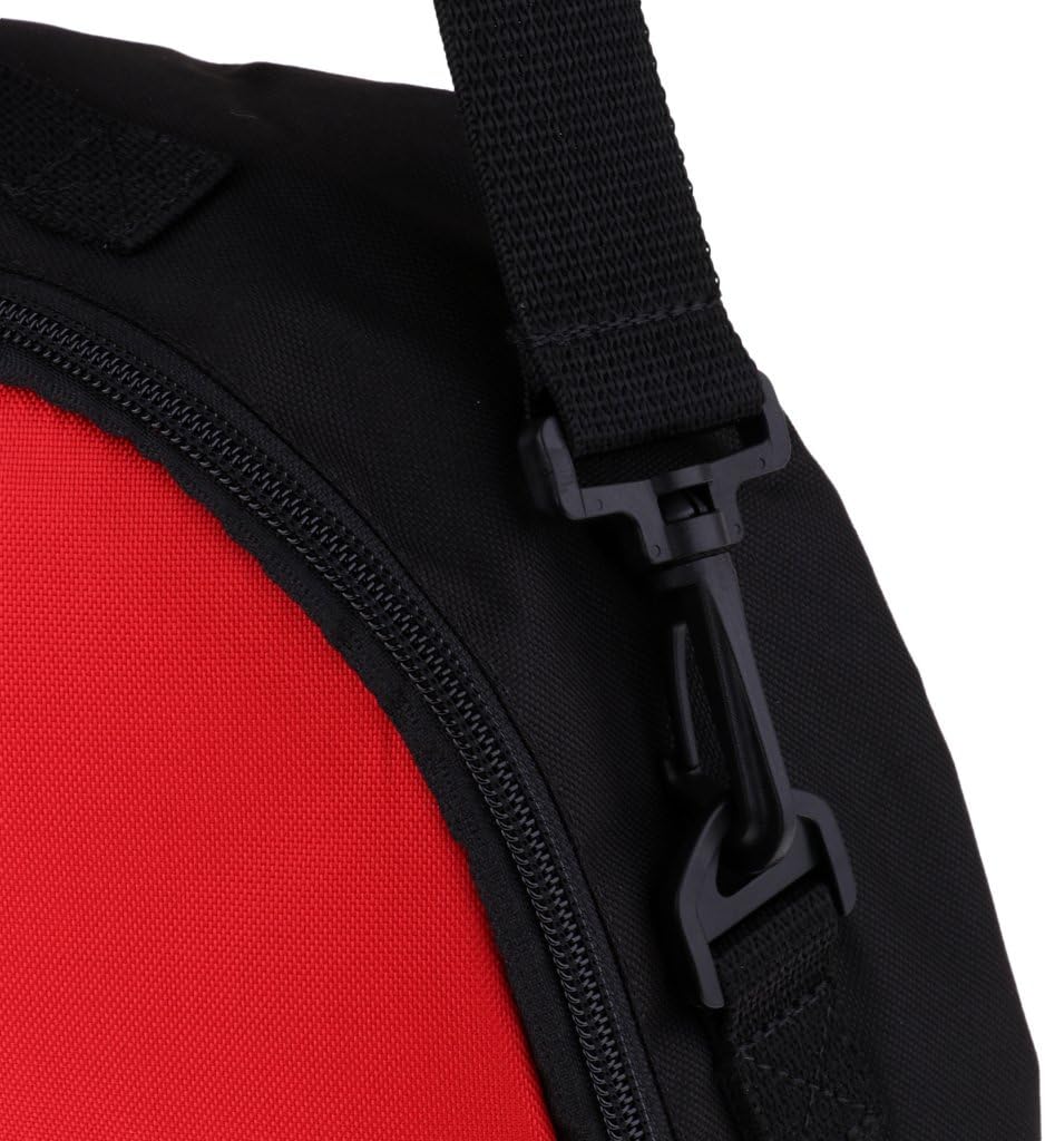 Water Resistant Dive Flag Scuba Diving Snorkeling Regulator Gear Carry Bag PU Coated 12.6x13x2 Inch Black Red