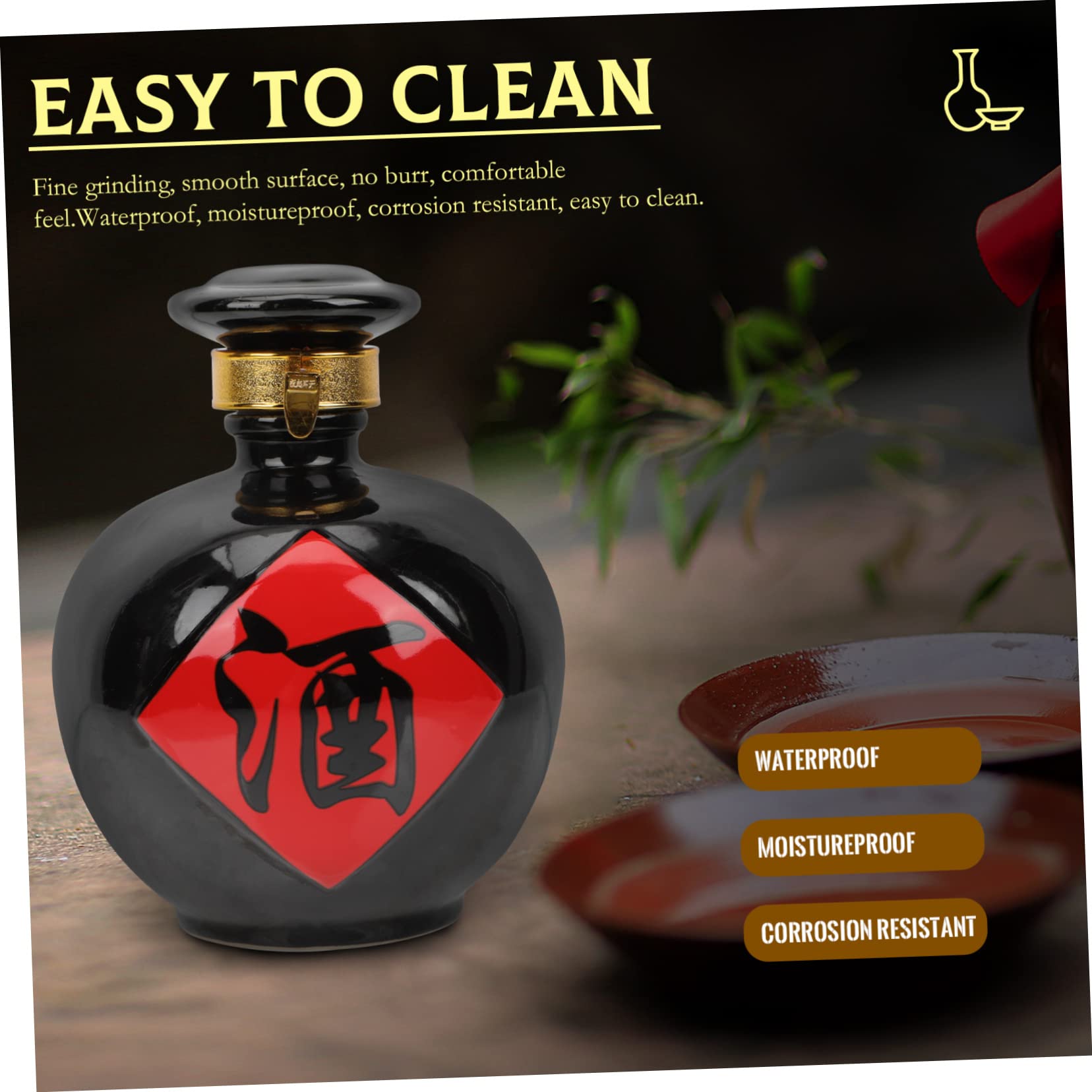 iplusmile Bottiglia in Ceramica per Liquore Contenitore Ermetico per Vino Barattolo Sigillato Vintage Utile Gadget da Cucina