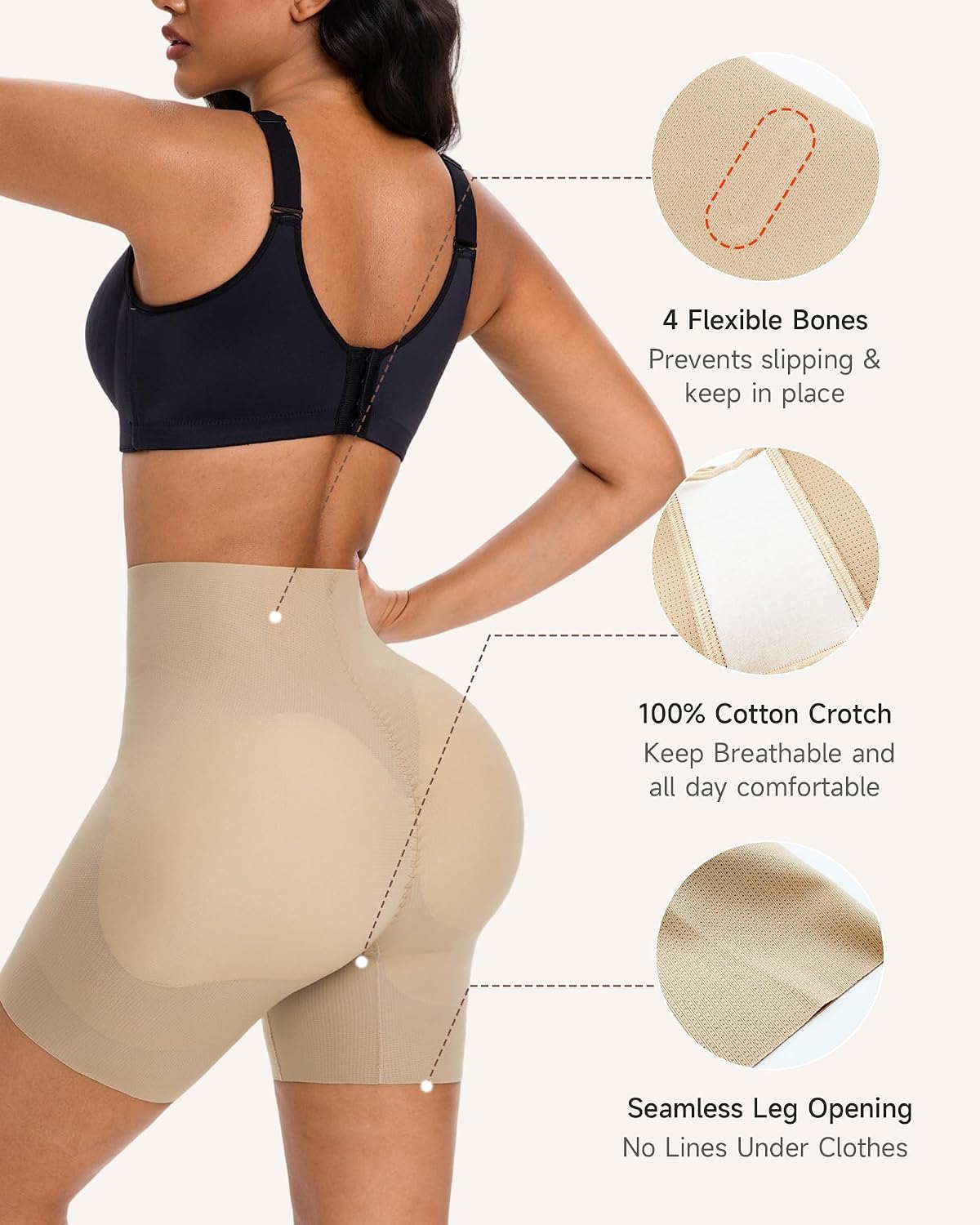 Butt Lifting Panties Butt Pads Shapewear Tummy Control Butt Pads for Bigger Butt Fake Butt Padded Underwear for Women