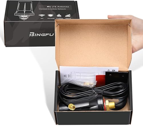 Miniatura 6 de Bingfu 4G LTE al aire libre montaje en pared antena impermeable SMA macho antena compatible con Verizon AT&T T-Mobile Sprint 4G LTE router gateway