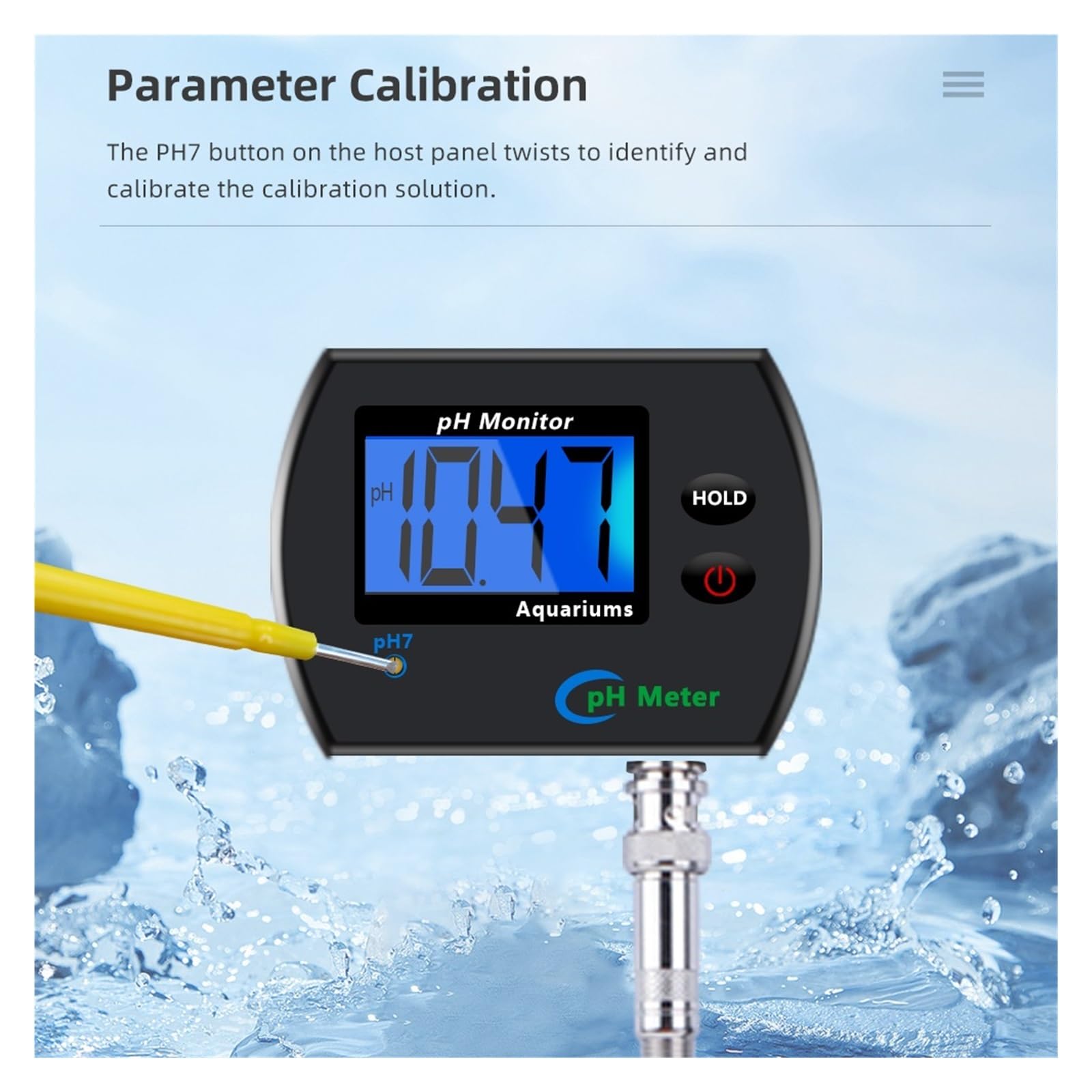 PH-990 Cyfrowy Miernik PH Tester Wody Wieloparametrowy Monitor Jakości Wody Online Tester Do Kwasomierza Akwariowego,Trwała Konstrukcja