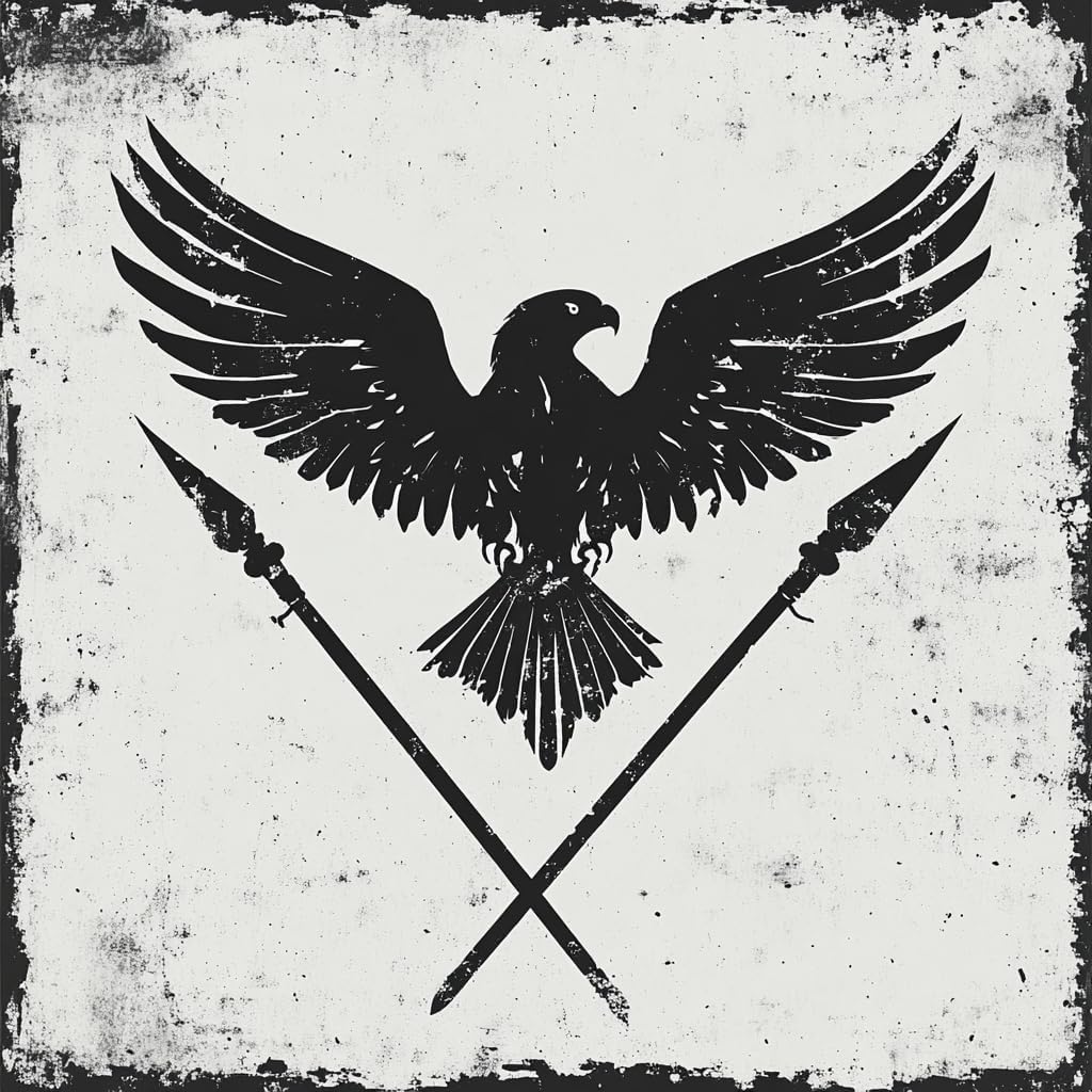 Roman Eagle Stencil 8.5×11 Inch Reusable Plastic Template for Painting Walls Wood Fabric and DIY Crafts