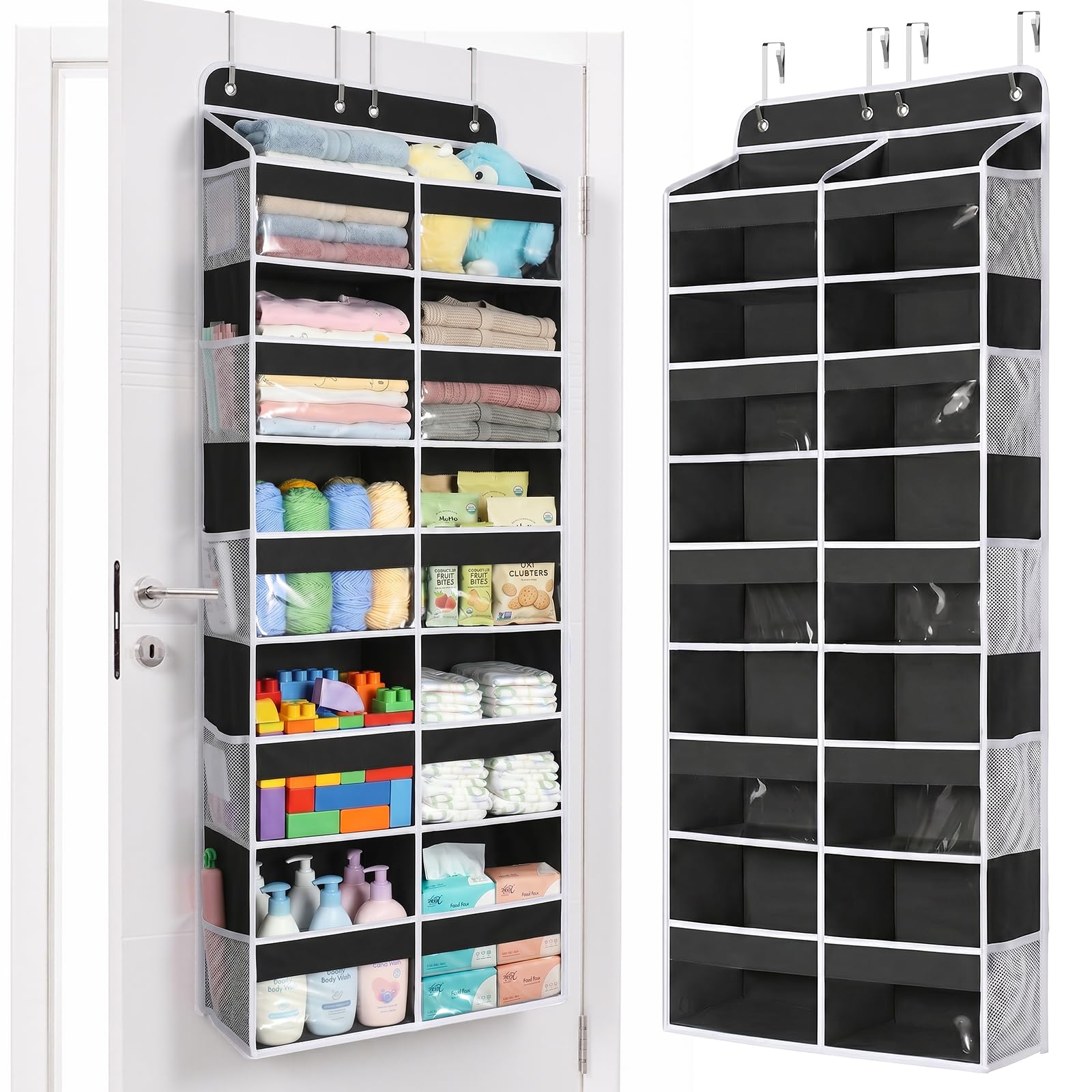 Yecaye 5 Tier Over The Door Organizer, Door Organizer with 10 Compartments
