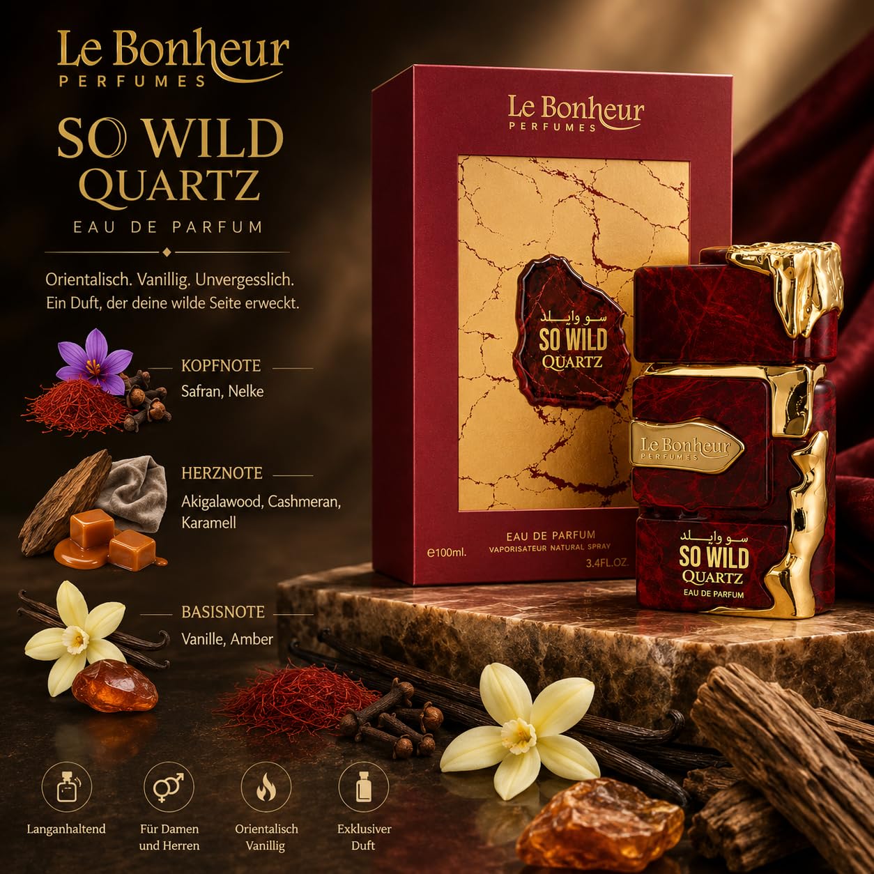Le Bonheur So Wild Quartz Eau de Parfum Unisex 100 ml