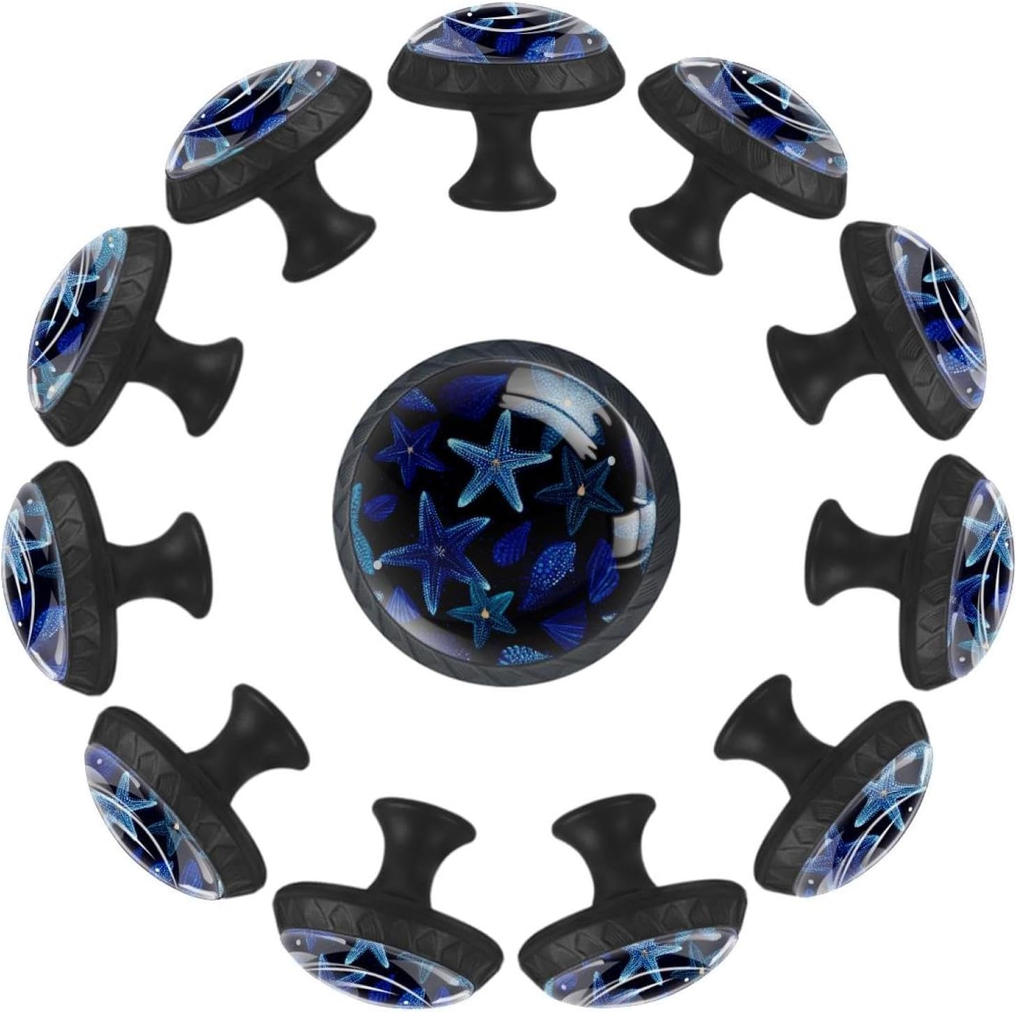 Black Octopus Cosmic Planets (1) Multi-Scene Drawer Knobs, Decorative Cabinet Hardware for Home Interior Decoration