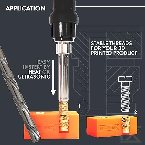 Miniatura 6 de ruthex Paquete  Insertos roscados M2 + M3 + M4 + M5 caja surtida + ruthex 7X puntas de soldadurapuntas de inserción de calor para insertos en piezas